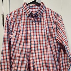 Worn ONCE,  Youth XL / Vineyard Vines Gingham Red and Blue Casual Shirt